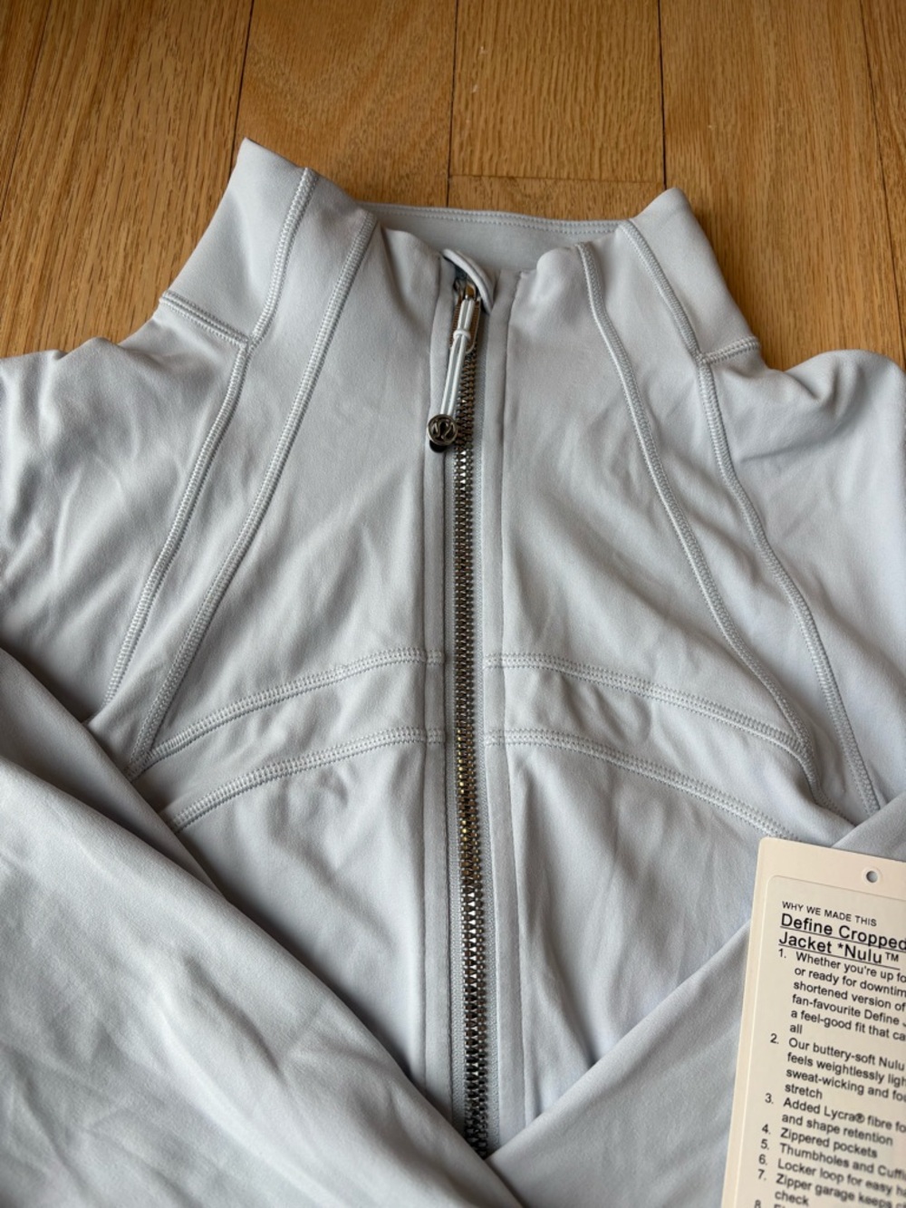 lululemon starch blue define cropped jacket nulu size 8 - Picture 10 of 12